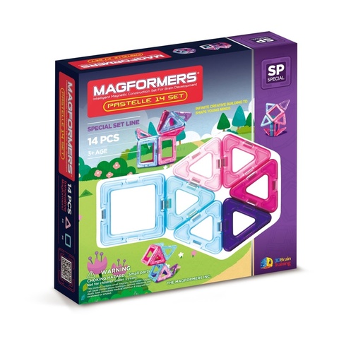 MAGFORMERS Магнитный конструктор 14 Pastelle (63096)