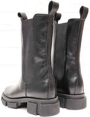 Зимние ботинки женские челси AVK – 21074 Black.