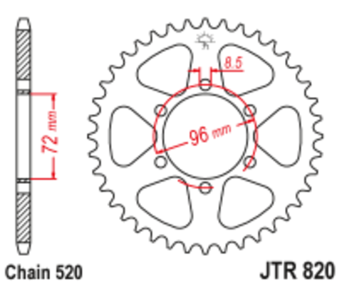 Звезда ведомая JTR820.42