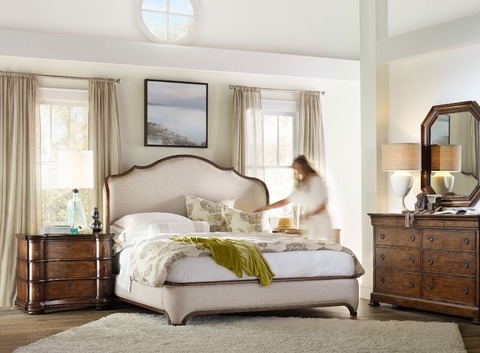 Hooker Furniture Bedroom Archivist Queen Upholstered Shelter Bed