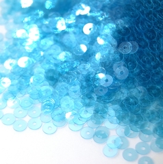 Пайетки плоские 4 мм. Acquamarina (6442)