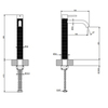 Gessi 316 Смеситель для раковины на 1 отверстие, высокий, h=305мм, без донного клапана, излив 156мм, цвет: brushed black metal pvd 54306#707