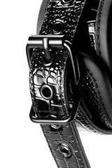 Черные оковы на щиколотки ANKLE CUFF CROCO - 
