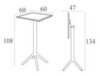 Стол пластиковый барный складной Siesta Contract Sky Folding Bar Table 60, черный