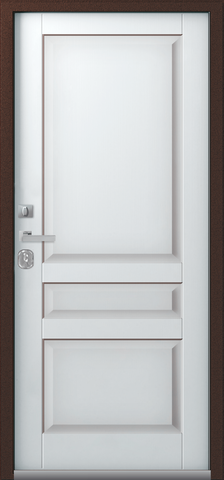 Термодверь входная Центурион Т-2 (2025), 2 замка, 2 мм металл, (шоколад муар+белый кашемир) #3