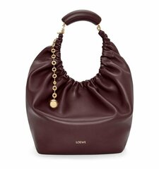 Сумка Loewe Squeeze среднего размера из кожи ягненка наппа бордовый