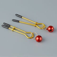 Золотистые зажимы с колокольчиками Gold - 