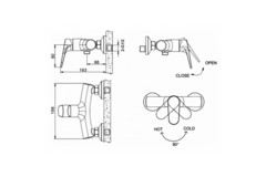 СМЕСИТЕЛЬ ДЛЯ ДУША BRAVAT ELER F9191238CP-01-RUS