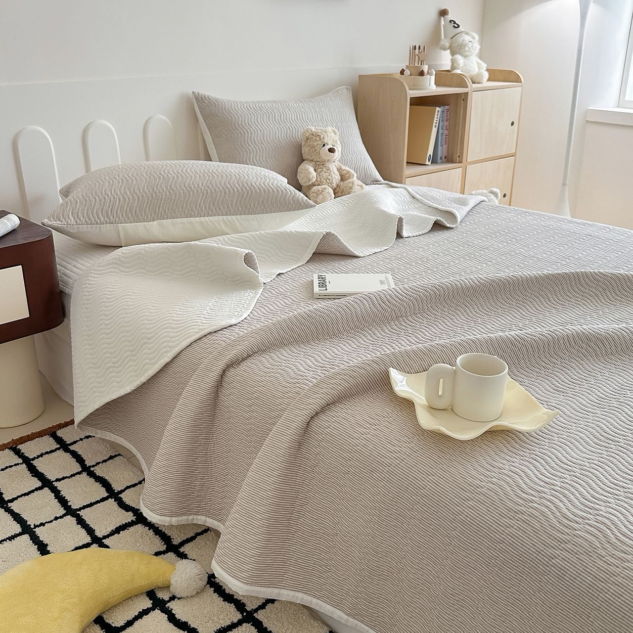 ZEPHYR HOME Покрывало 230х250 Хлопок Бежевый полоски