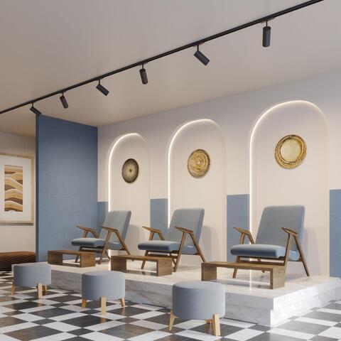 359584 PORT NT25 000 черный Светильник трехфазный трековый светодиод. с переключ. цв. темпер. и мощности IP20 LED 30-35-40W 220-240V 3000К\4000К\5700К