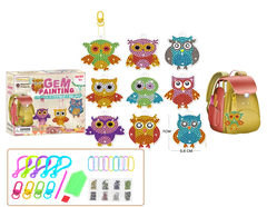 Вышивка алмазной мозаики брелки совы 20*15