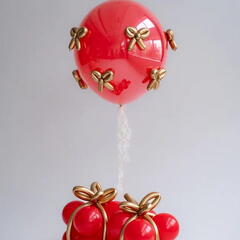 Сет воздушных шаров Елка и праздничный баблс с бантиками