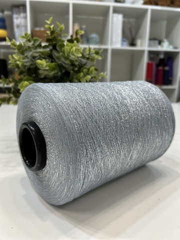 Вискоза (70%) с люрексом Meonitex 3500 голубой с серебристым блеском