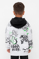 джемпер  для мальчика  КР 302743-1/речной перламутр,граффити к562