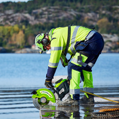 Бетонорез Greenworks PC141 82V (350 мм) аккумуляторный, без АКБ и ЗУ