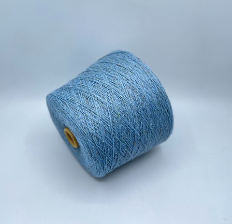 Filcom, Alba tweed plus 3/15 500м. 50%Кашемир 35%Шелк 15%Меринос, Голубой,твидовый. 37140