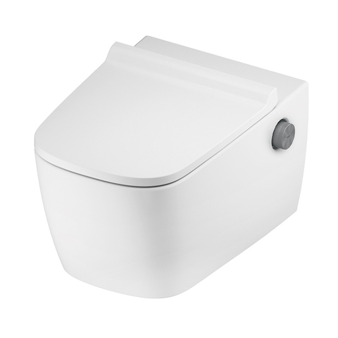 TECE 9700205 TECEneo Унитаз-биде подвесной 540х368х365, безободковый, смыв Tornado, с крепежом и комплектом подкл., цвет белый