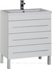 Aquanet 287671 Тумба с раковиной Верона 75 белый (напольная 3 ящика, раковина Aquanet) (287671)