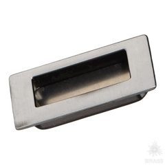 Ручка для раздвижных дверей BRASS врезная 4856-63 (купе) серебро, 64 мм