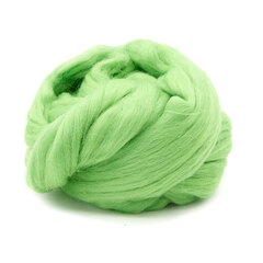 Шерсть для валяния "ТРО", тонкая мериносовая шерсть 100г, зеленый
