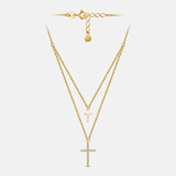 Колье Два креста (Золочение)