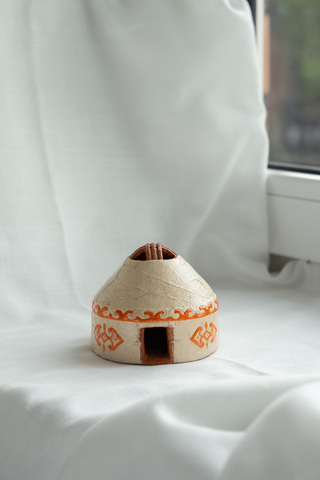 Юрта керамическая, оранжевый