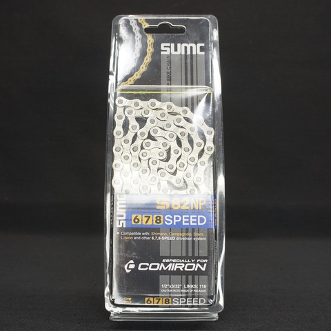 Цепь для велосипеда SUМС S-82 8ск. Silver 116 звеньев