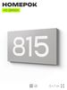 Номер на дверь 815, табличка на дверь для офиса, квартиры, кабинета, аудитории, склада, серая 120х70 мм, Айдентика Технолоджи