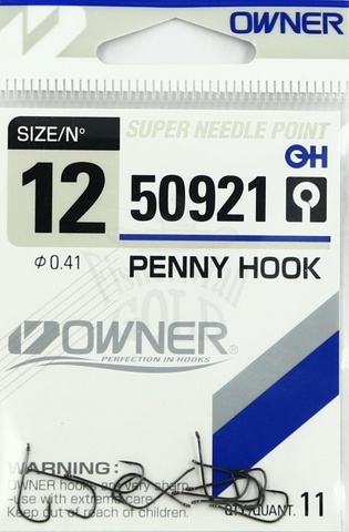 50921 №12 Крючки OWNER Penny Hook-Bc/ продажа от 5 уп.