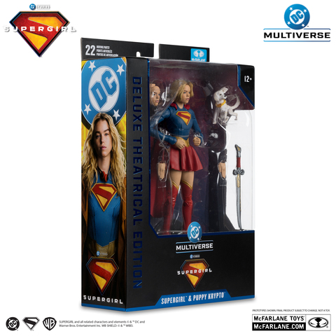 Фигурка Супергерл и щенок Крипто из фильма Supergirl Deluxe Theatrical Edition