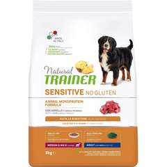 Сухой корм для собак TRAINER Natural Sensitive Medium & Maxi, гипоаллергенный, при чувствительном пищеварении, ягненок (для средних и крупных пород)