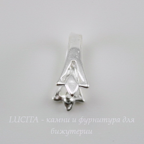 Держатель для кулона (цвет - серебро) 15х8х6 мм