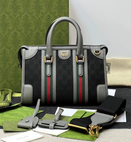 Сумочка женская Gucci Bauletto маленького размера серый