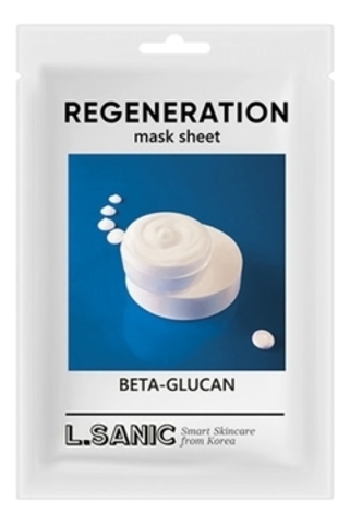 L.Sanic Beta-Glucan Regeneration Mask Sheet - Тканевая маска для лица с бета-глюканом