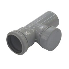 Ревизия ПП (полипропилен) для канализации Дн 50 с крышкой, с уплотнительным кольцом, Ростурпласт