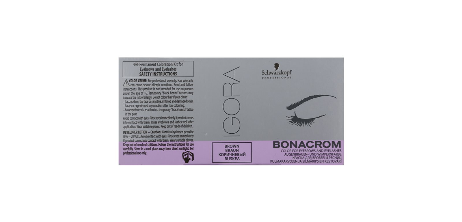 Краска для бровей и ресниц коричневый - Schwarzkopf Professional Igora Bonacrom