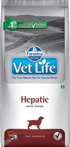 Farmina Vet life Hepatic сухой корм диета для собак при хронической печеночной недостаточности 2кг