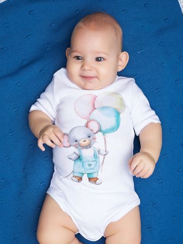 Боди "Мышонок с шариками"