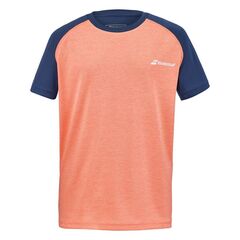 Детская футболка Babolat Play Crew Neck Tee Boy - fluo strike/estate blue