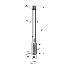 Метчик М 7,0х1,0 (Машинный) DIN376 HSS 6h(2N) C/2P 80мм a=4,3 Bucovice(CzTool) 104070