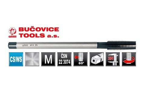 Метчик М10х1,0 (Гаечный) CSN223074 115CrV3 6h(2N) 12P 160мм a=6,3 Bucovice(CzTool) 119102