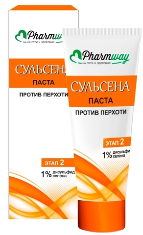 Pharmway СУЛЬСЕНА Паста против перхоти 1%, в коробке 75 мл Витекс