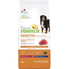 Сухой корм для собак TRAINER Natural Sensitive Medium & Maxi, гипоаллергенный, при чувствительном пищеварении, ягненок (для средних и крупных пород)