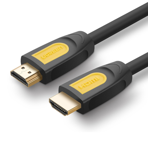 Кабель UGREEN HD101 HDMI Male To Male Round Cable, 3м черно-желтый