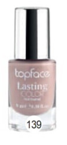 Topface Лак для ногтей Lasting color тон139, - PT104 (9мл)