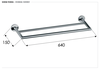 Remer Guest GS33CR Полотенцедержатель двойной, цвет: хром