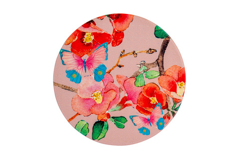 Кружка с подставкой 400мл Maxwell&Williams Камелии на розовом