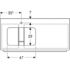 Geberit 824261000+245460600 824261000 myDay Шкафчик под раковину 1150x200x520 мм.какао с молоком+245460600 Раковина встраиваемая на столешницу 600 мм