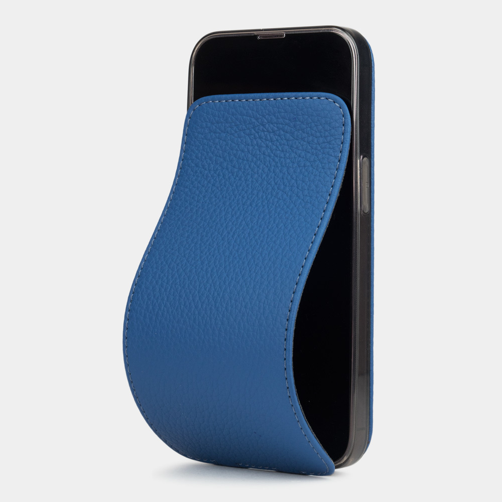 Чехол для iPhone 13 Pro из натуральной кожи теленка, цвета синий королевский