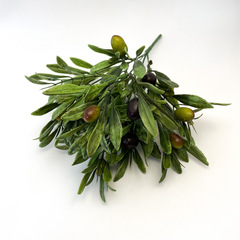 Ветка оливы, Искусственная зелень, в букете 4 ветки, 35 см, 1 букет.